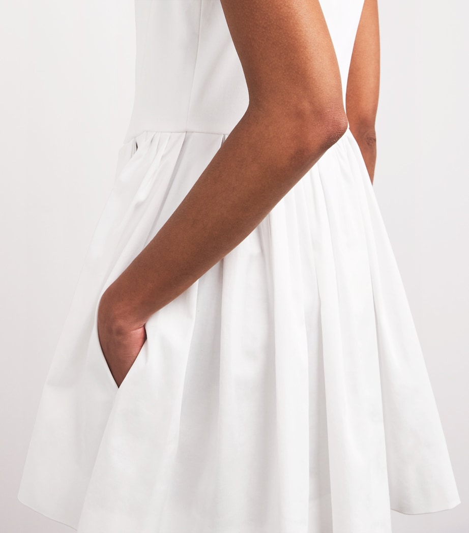 Stretch-Cotton Mini Dress WHITE Image 4