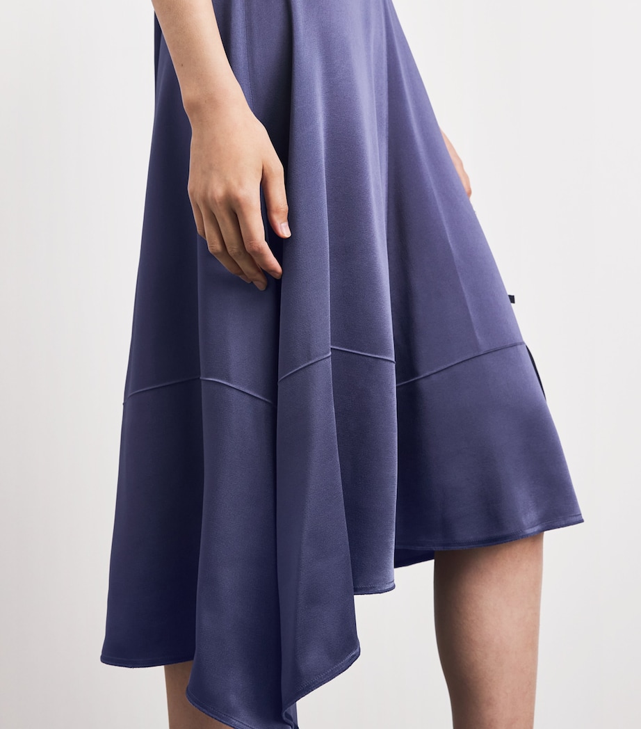 Victoria Beckham Womens Twist Shoulder Midi Dress Eclipse Image 5