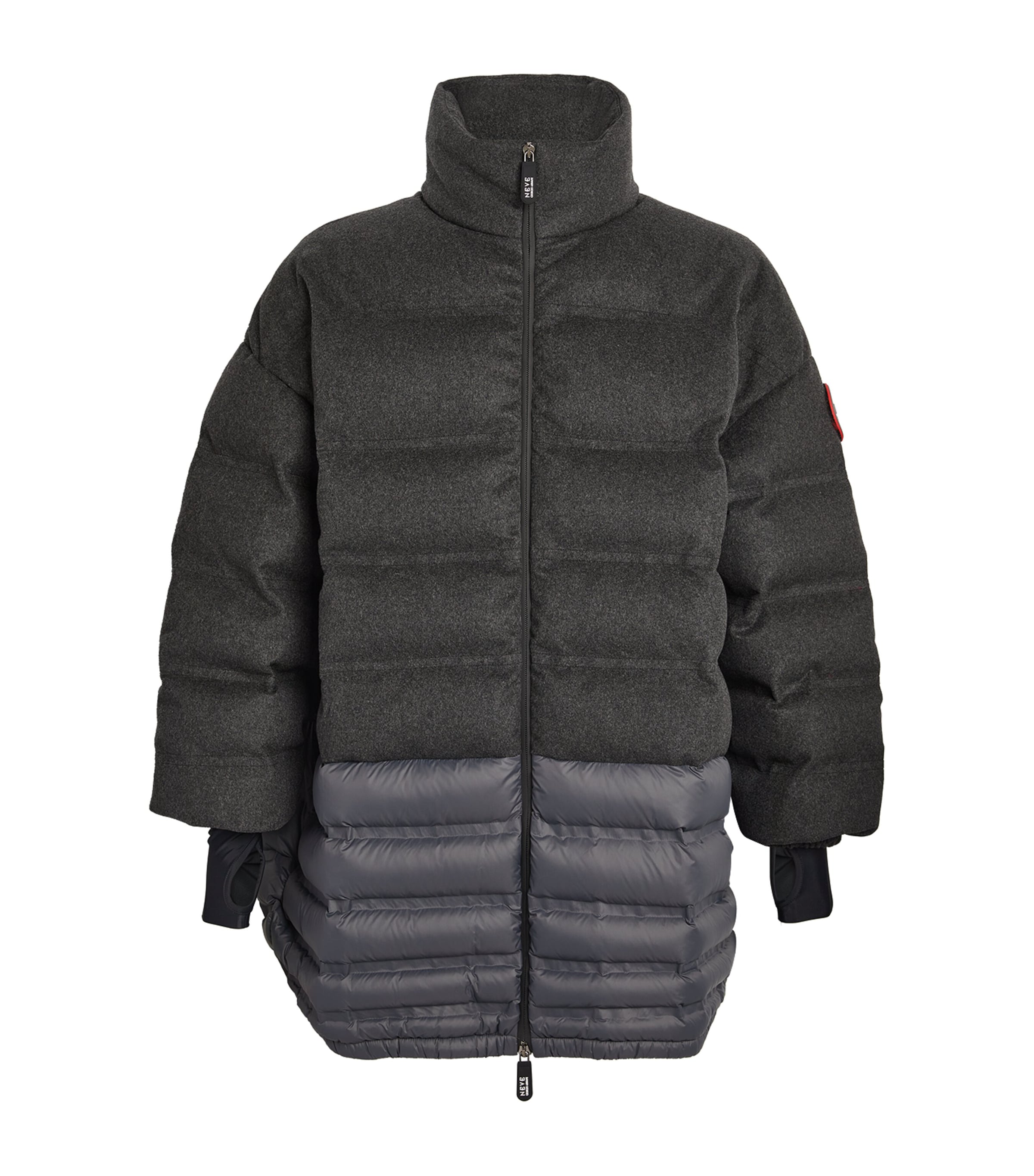 Shop Giorgio Armani Down-padded Neve Jacket In Grey