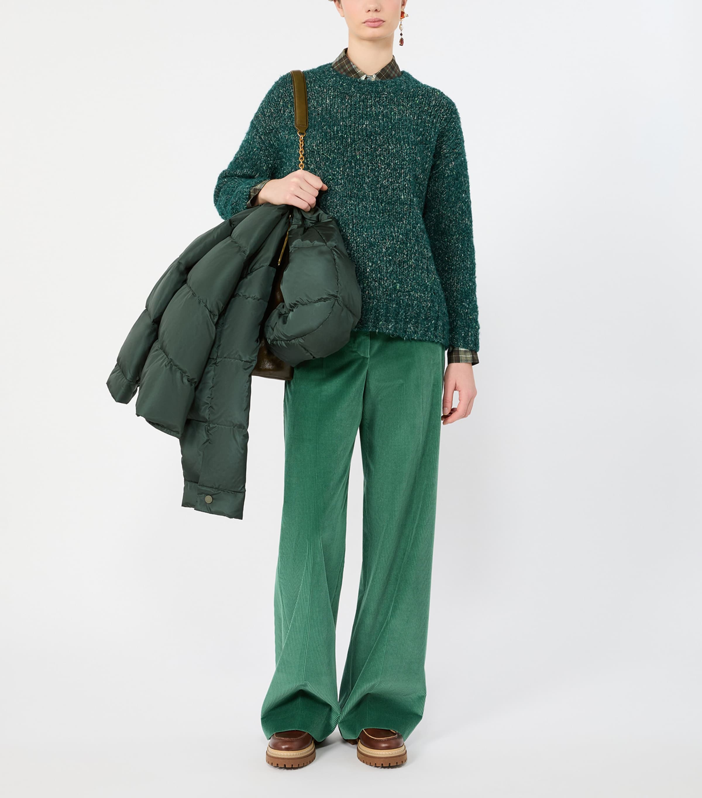 Weekend Max Mara Womens Knitted Sweater Dark Green Image 2