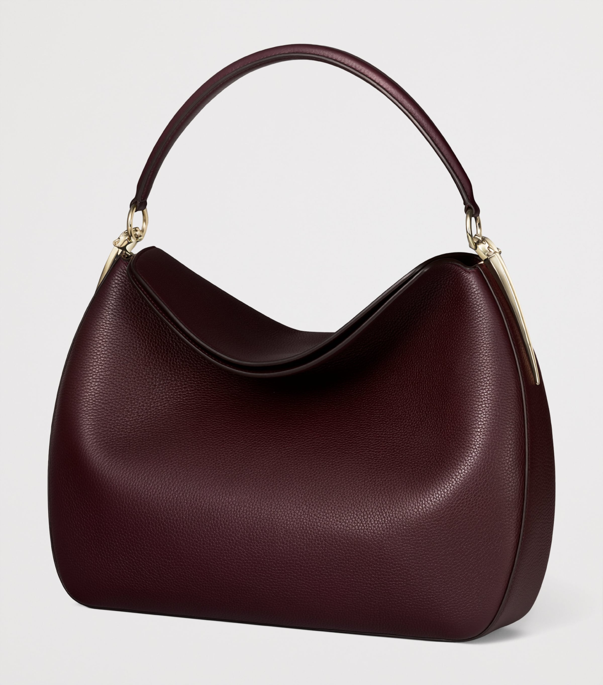 Small Leather Panthère Hobo Shoulder Bag GRAPE Image 3