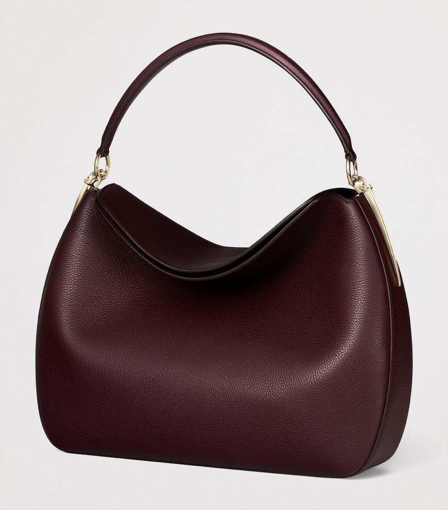 Small Leather Panthère Hobo Shoulder Bag GRAPE Image 3