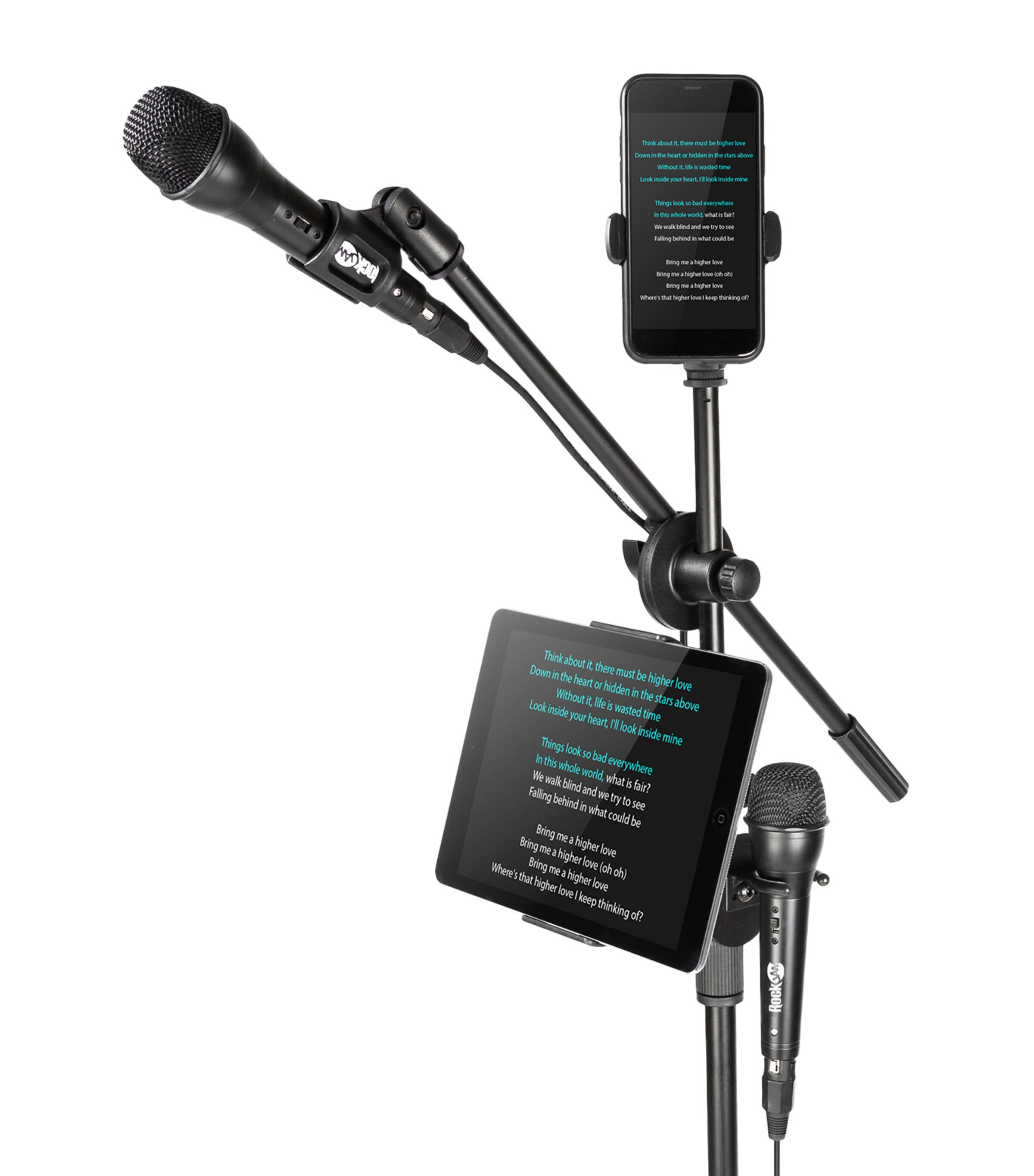 Rechargeable Bluetooth Karaoke Machine with 2 Wireless Microphones MULTI Image 4