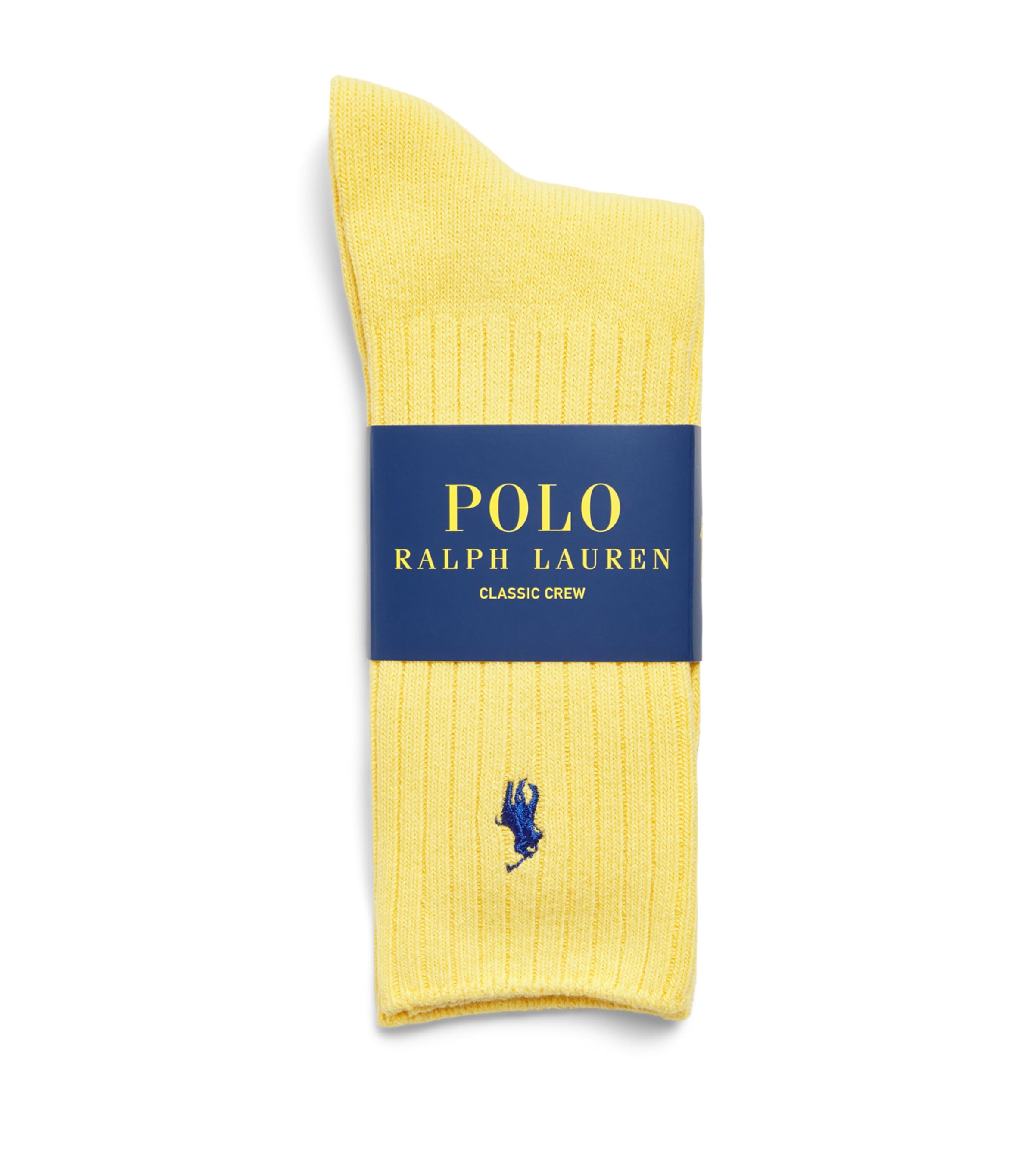 Polo Ralph Lauren Mens Classic Crew Socks Yellow Image 1