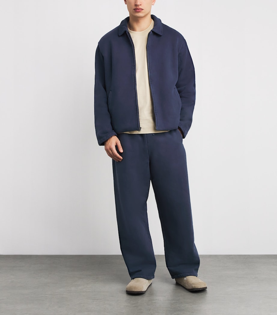 Cotton Fleece Cuffed Sweatpants NAVY Image 2
