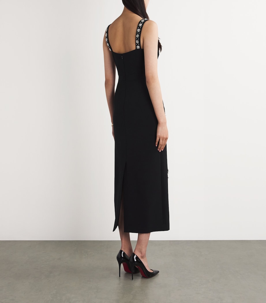 Huishan Zhang Black Crystal-Embellished Brandy Midi Dress | Harrods US Huishan Zhang Black Crystal-Embellished Brandy Midi Dress | Harrods US