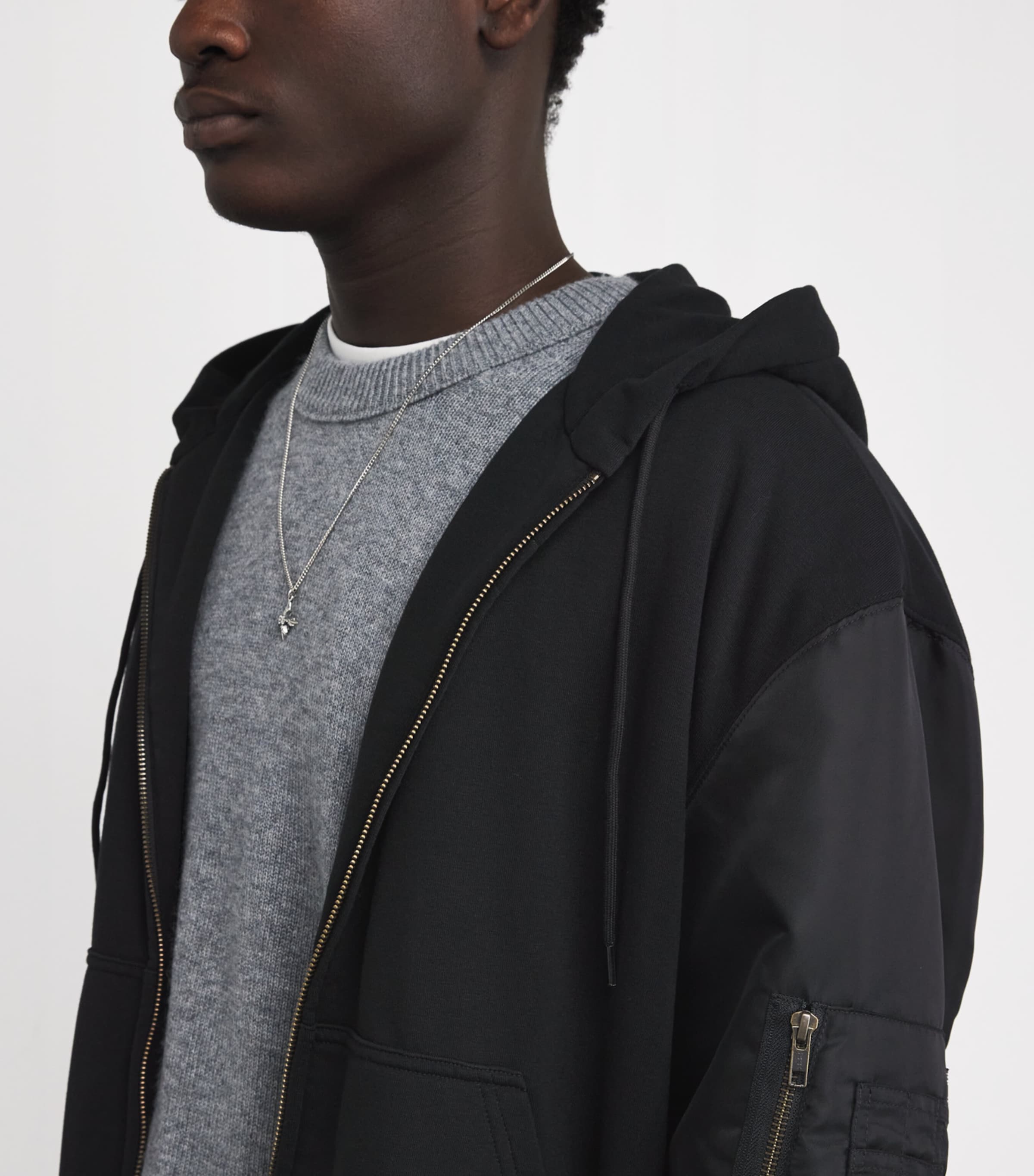 Padded Hooded Bomber Jacket 961 Image 6