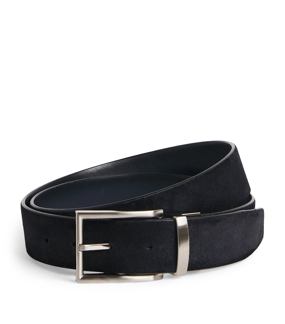 Officine Creative Suede Reversible Belt Blu Mrn/dk Blu Image 1