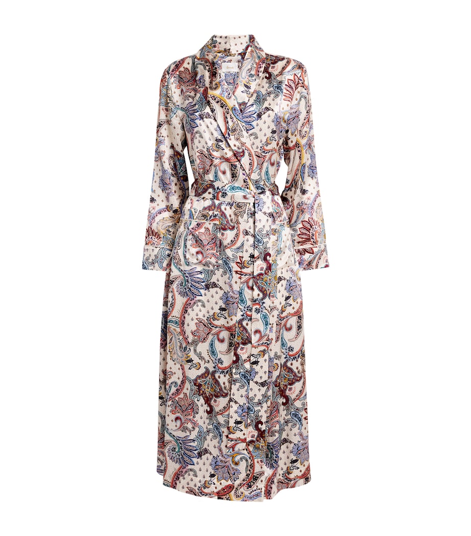 Silk Paisley Night Robe MULTI Image 1