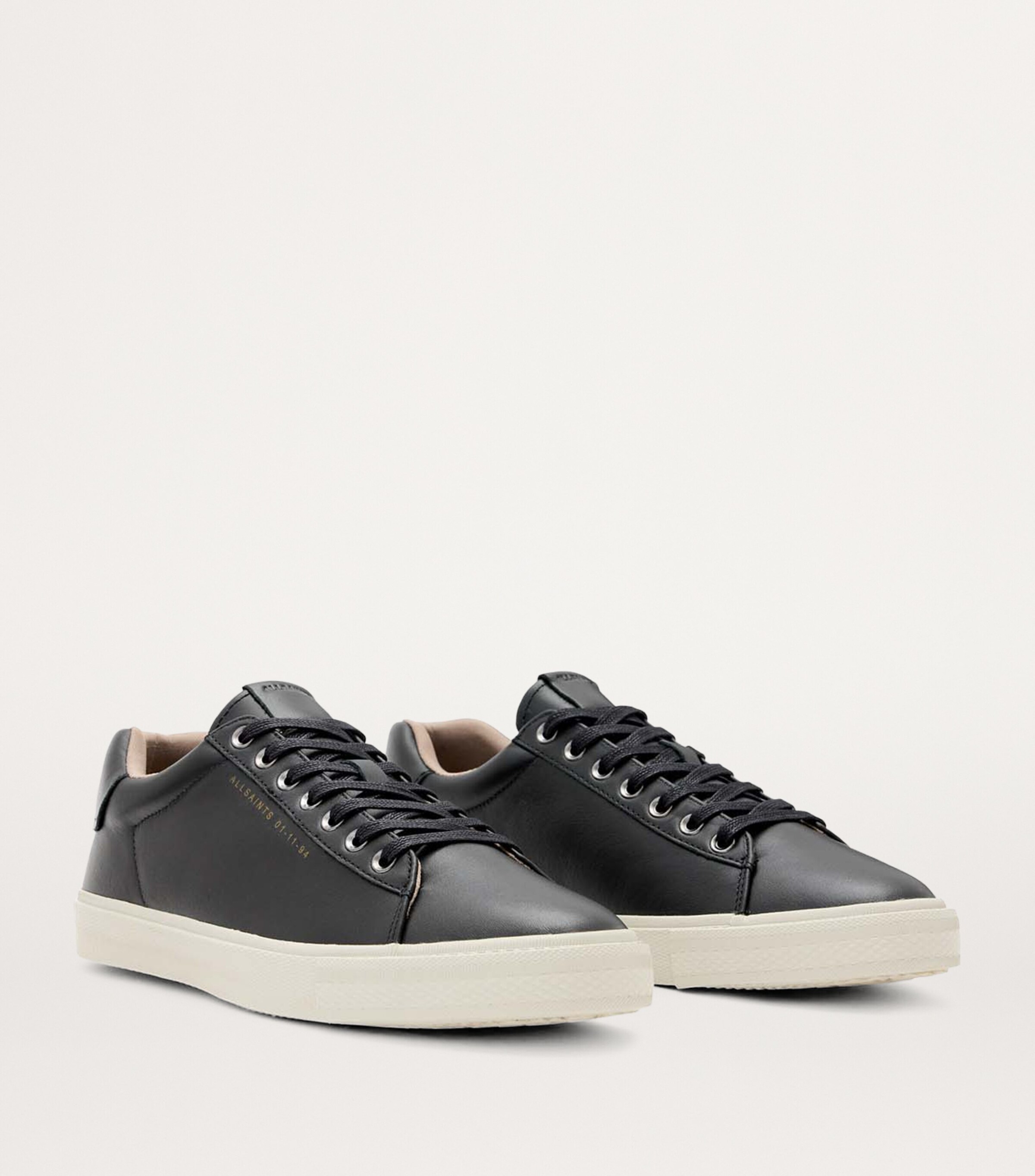 AllSaints Leather Brody Sneakers Black Image 2