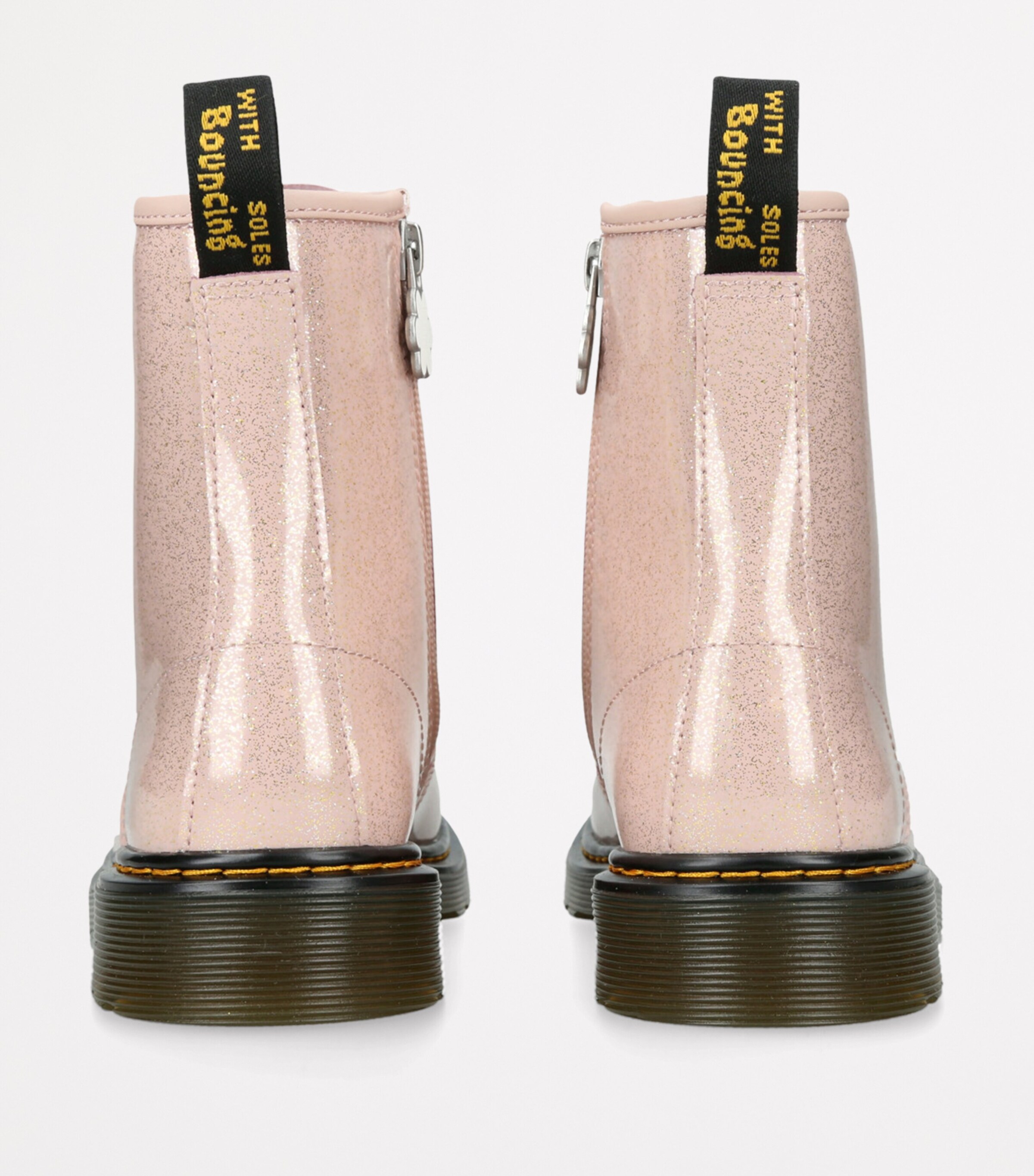 Glitter 1460 Lace-Up Boots PALE PINK Image 2