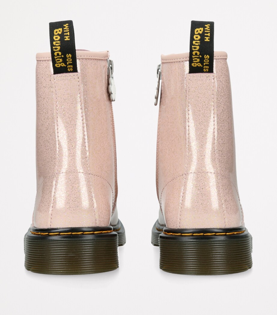 Glitter 1460 Lace-Up Boots PALE PINK Image 2