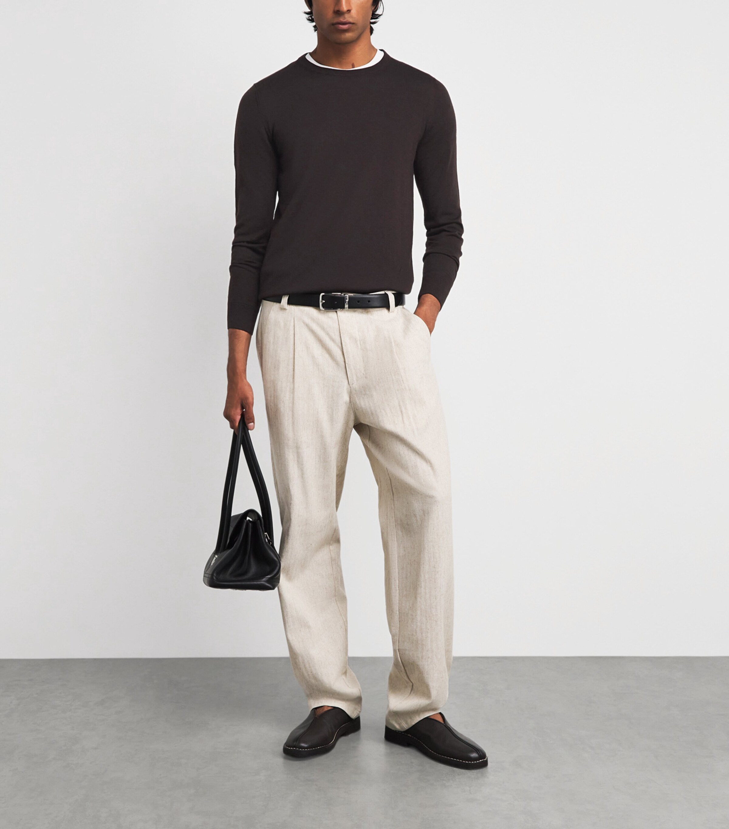 Isaia Mens Wool Sweater Image 2