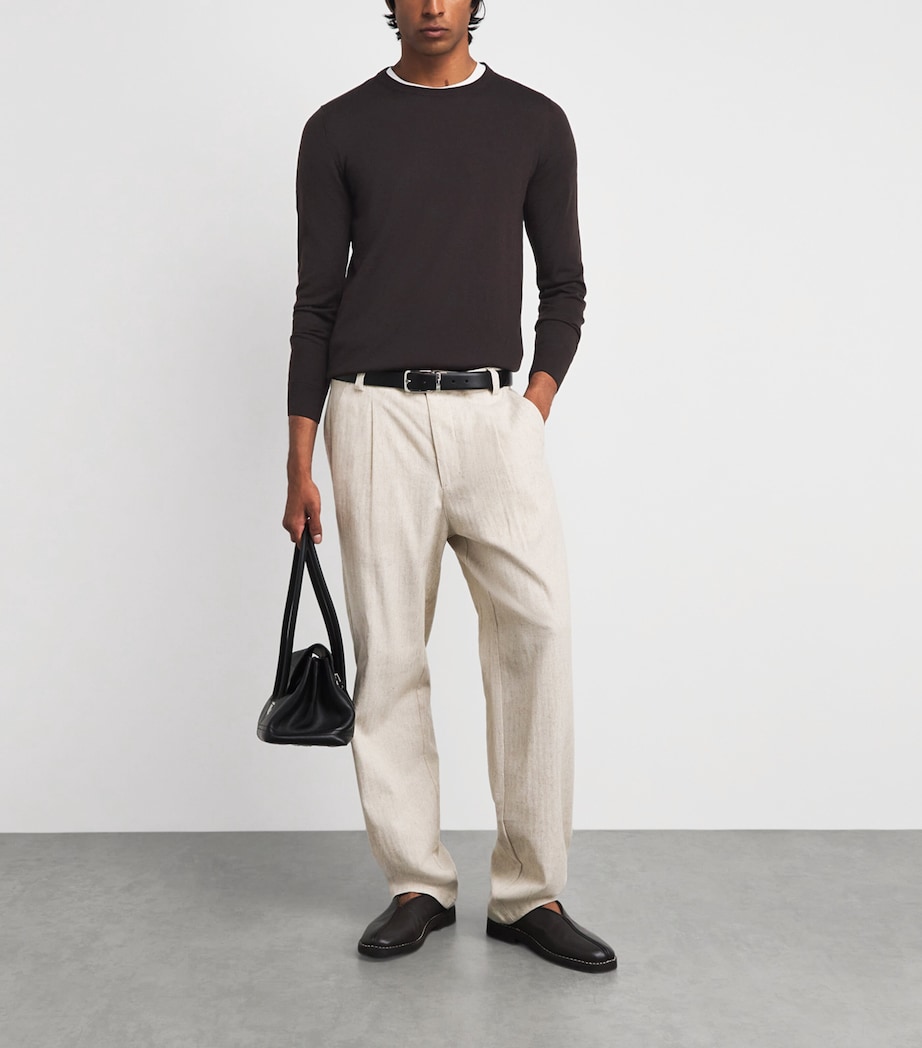 Isaia Mens Wool Sweater Image 2
