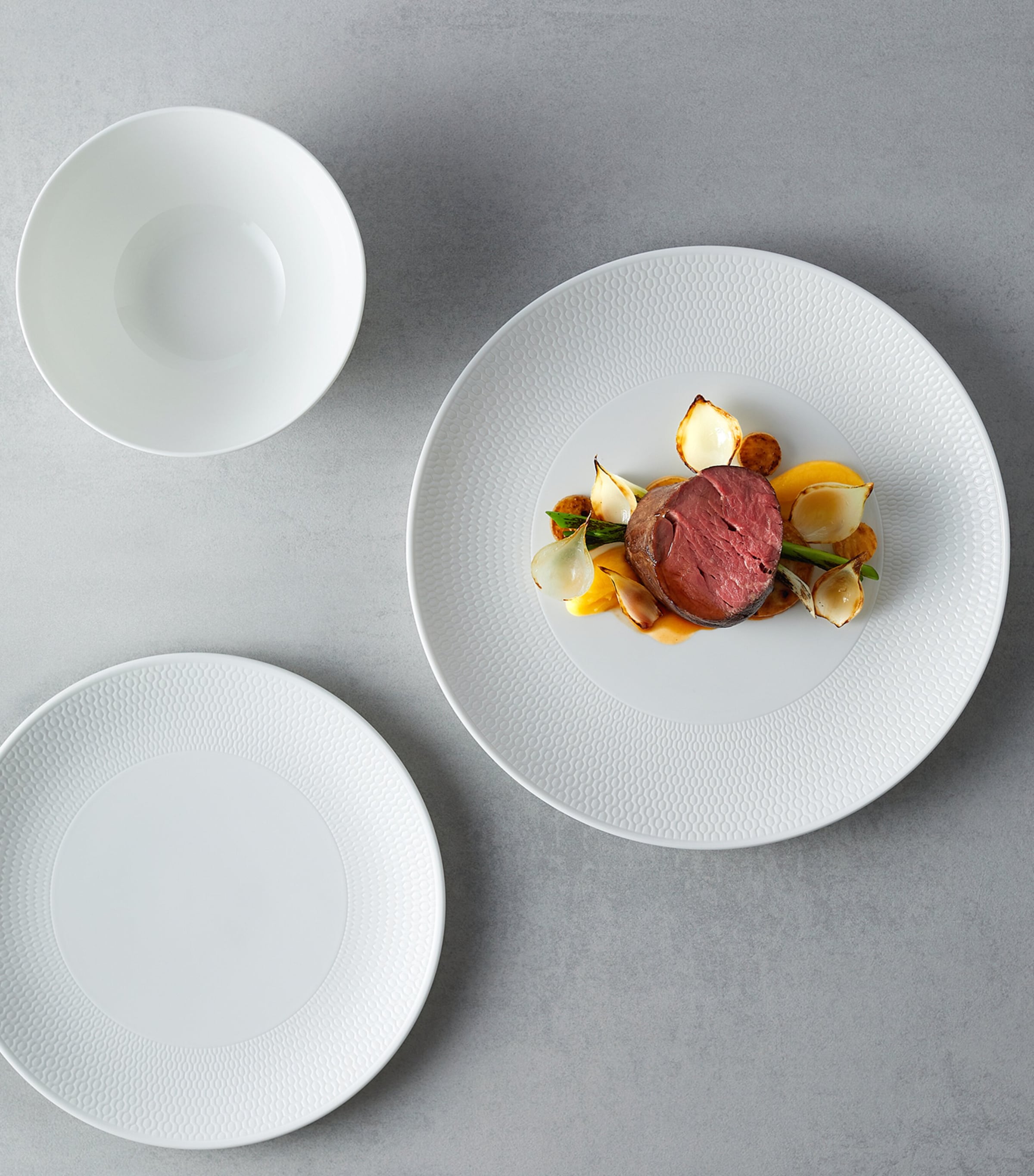 Set of 10 Gio Dinnerware Pieces WHITE Image 2