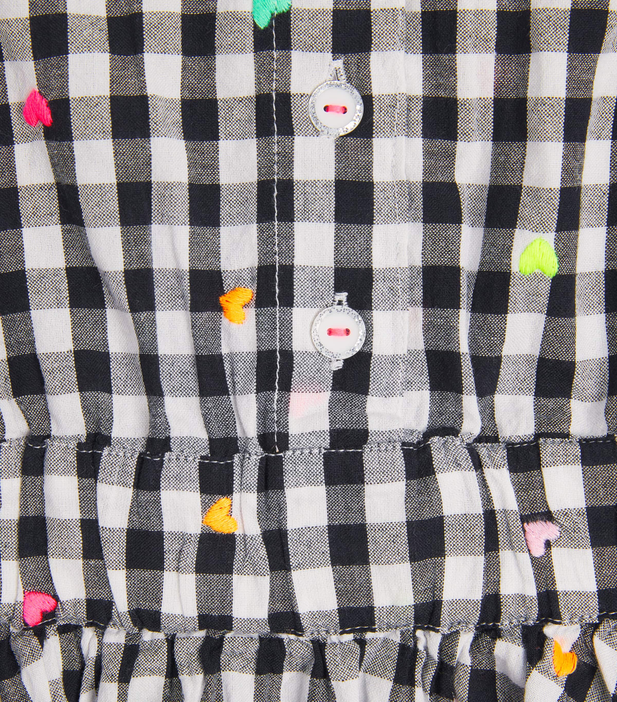 Billieblush Check Embroidered Heart Dress (2-12 Years) Black Image 3