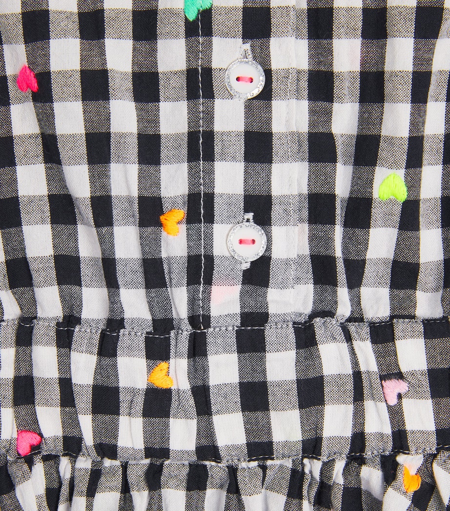 Billieblush Check Embroidered Heart Dress (2-12 Years) Black Image 3