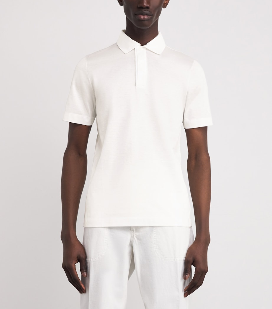 Mercerised Cotton Polo Shirt 1 Image 3