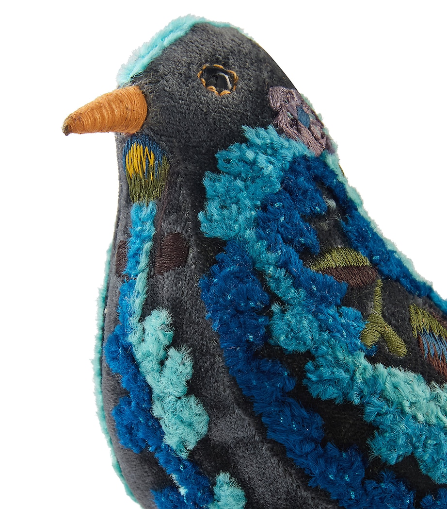 Embroidered Black Bird Ornament NIGHTSHADE Image 2