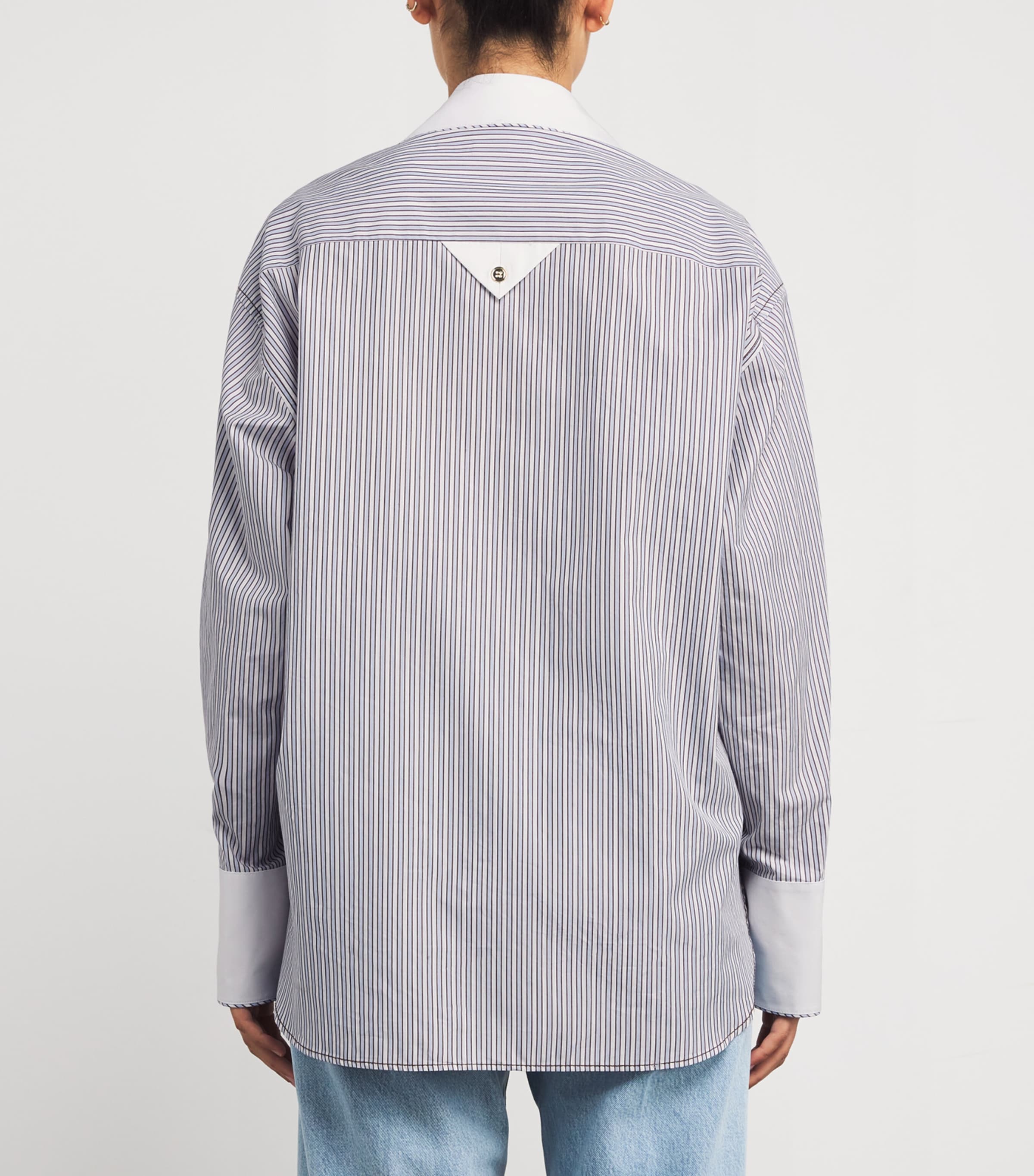 Cotton Stripe Shirt ECRU / BLEU Image 4