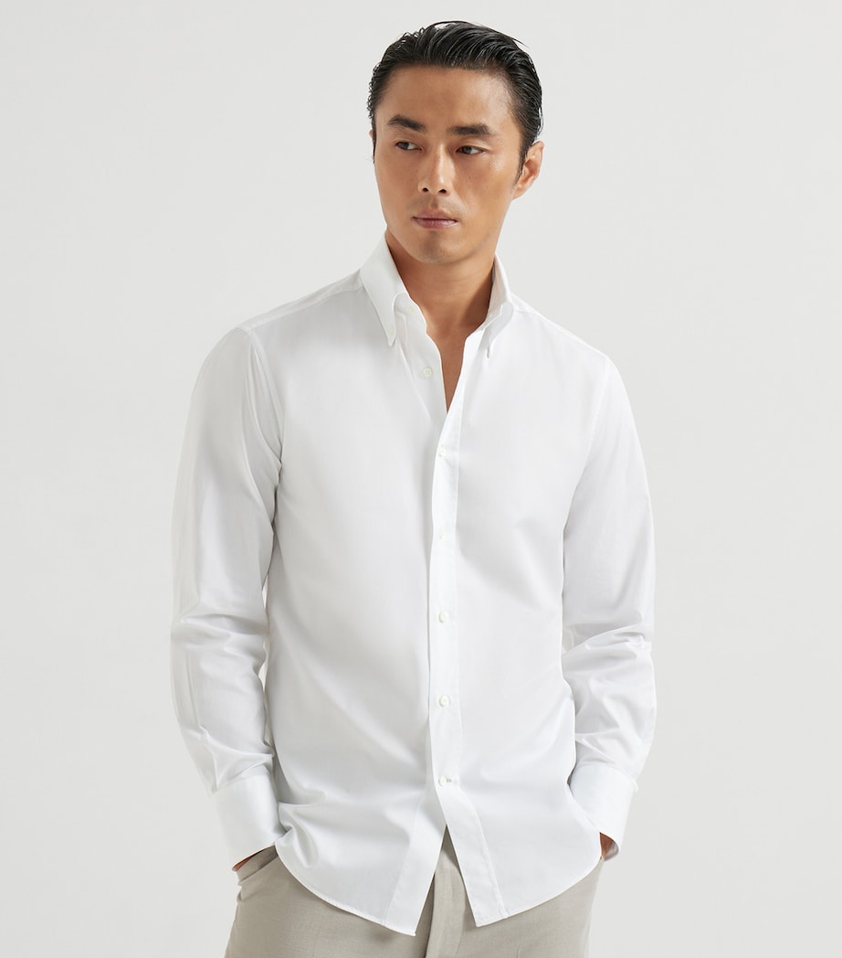 Brunello Cucinelli Mens Cotton Slim Shirt Image 3