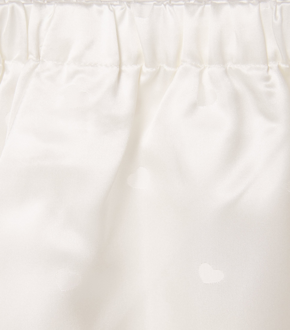 MANITO Womens Silk Sweetie Pyjama Set White Image 6