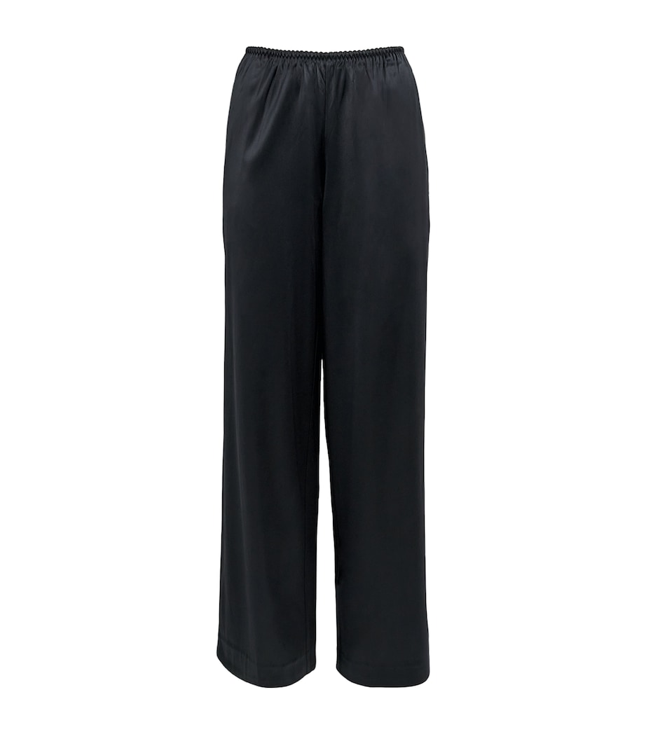 Satin Wide-Leg Trousers ONYX Image 1