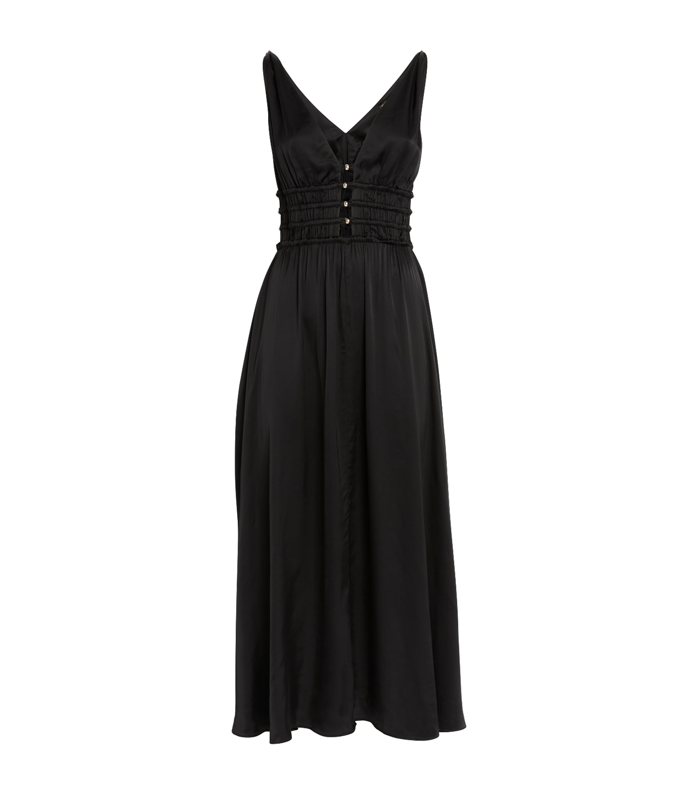 Maje Ryalana Plunge Neck Dress In Black