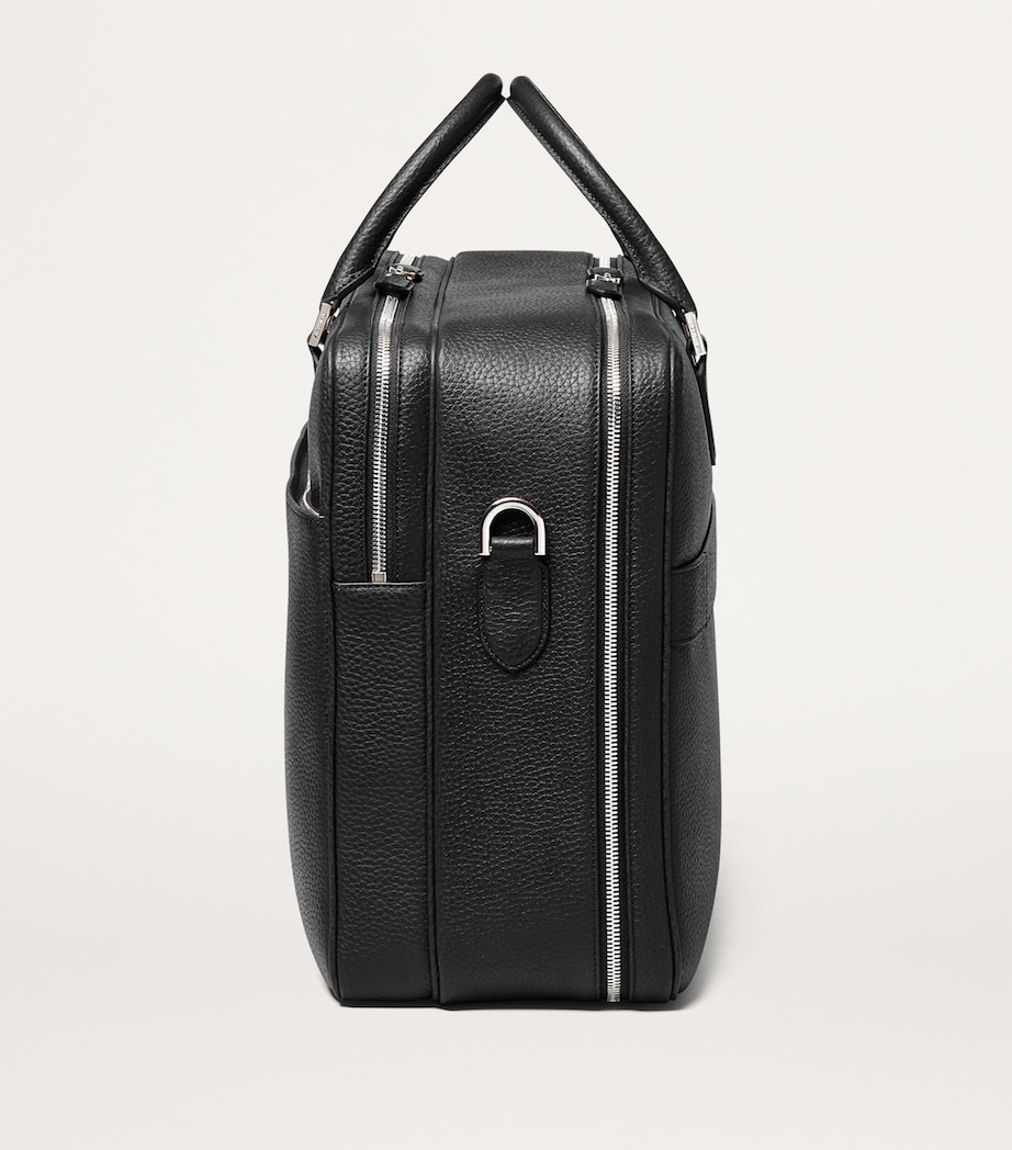 Leather 48 Hour Mount Street Travel Bag BLACK Image 4