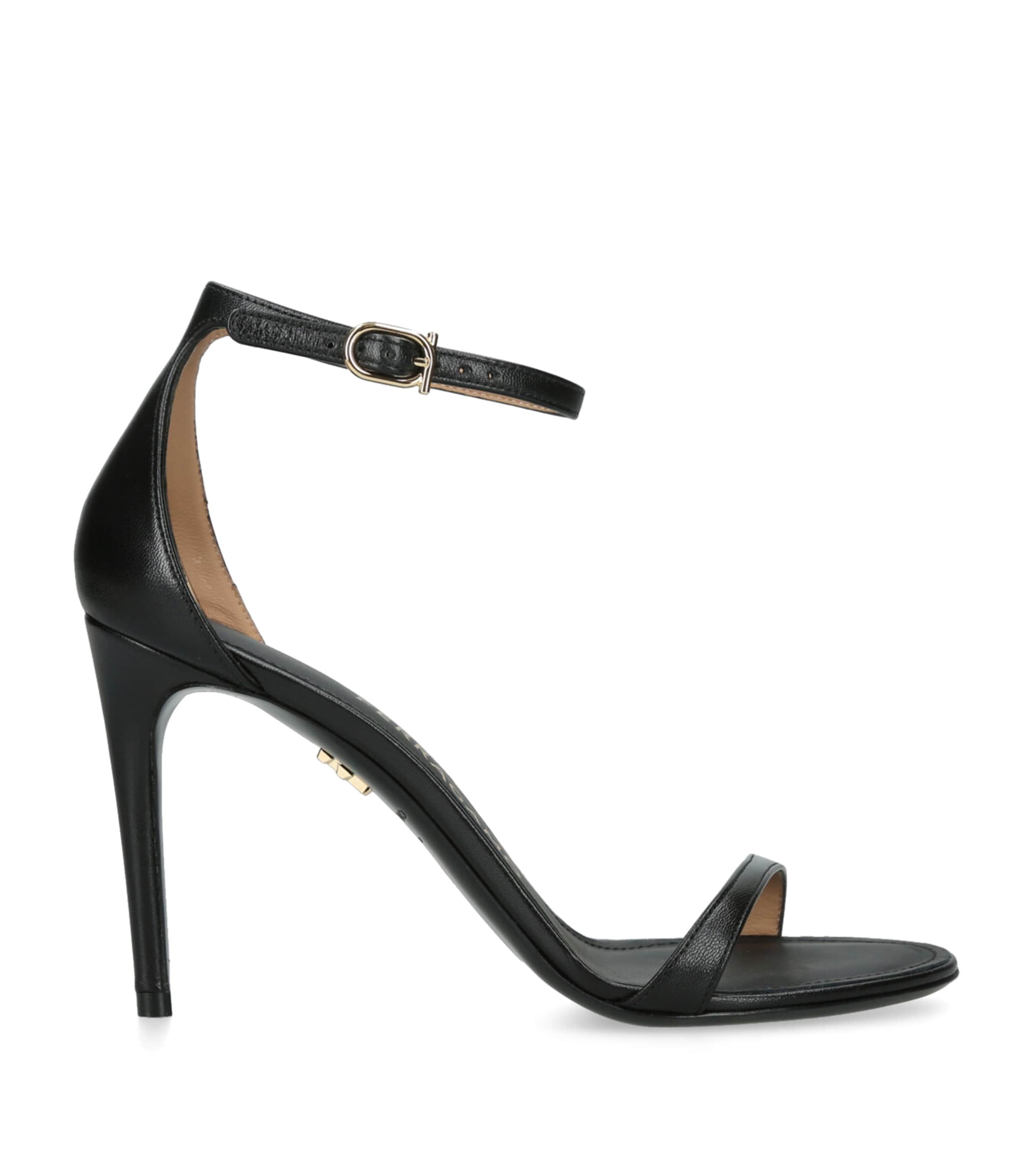 Salvatore Ferragamo Leather Milly Heeled Sandals 95 Black Image 1