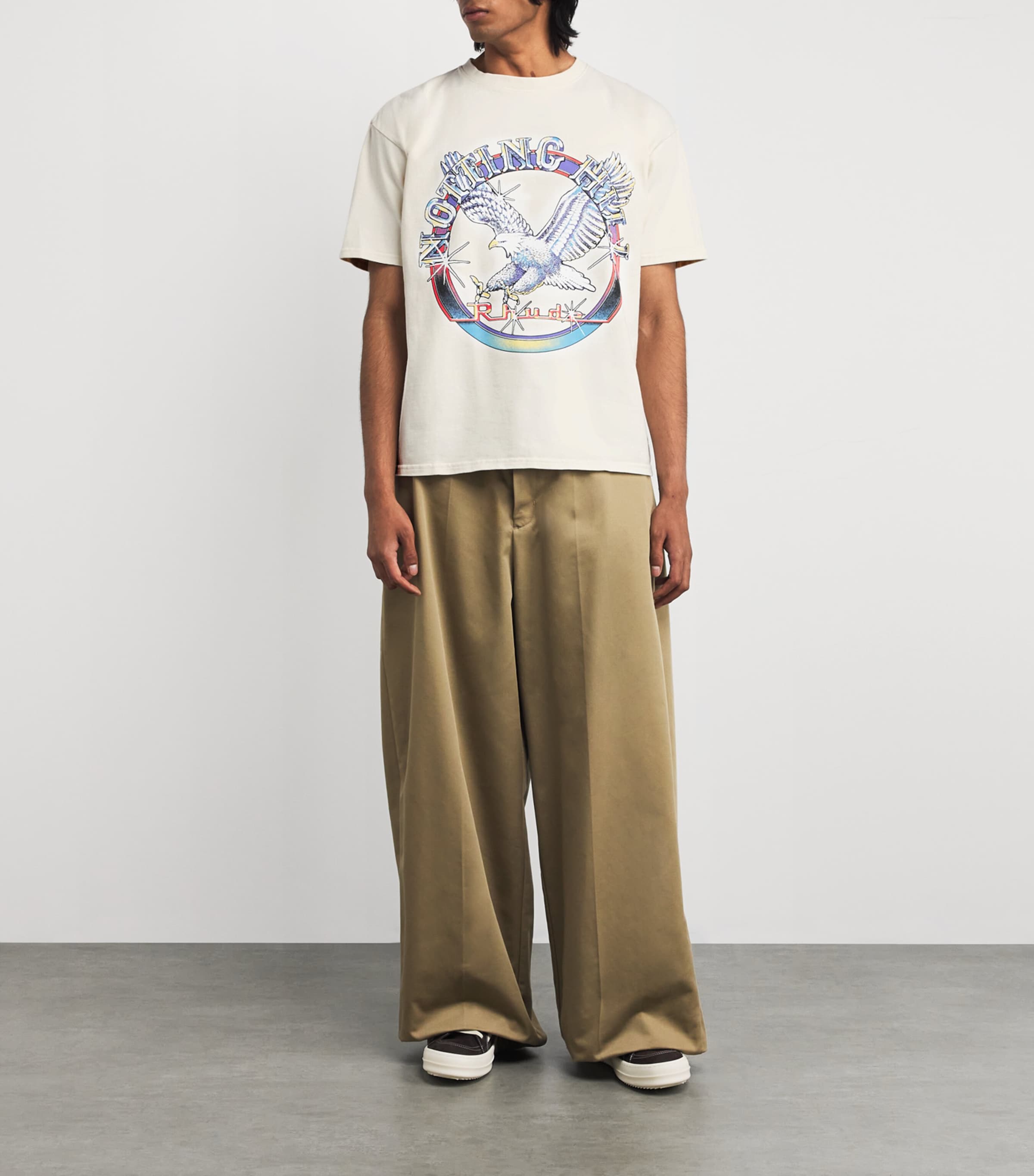 Rhude White Cotton Notting Hill Graphic T-Shirt | Harrods UK