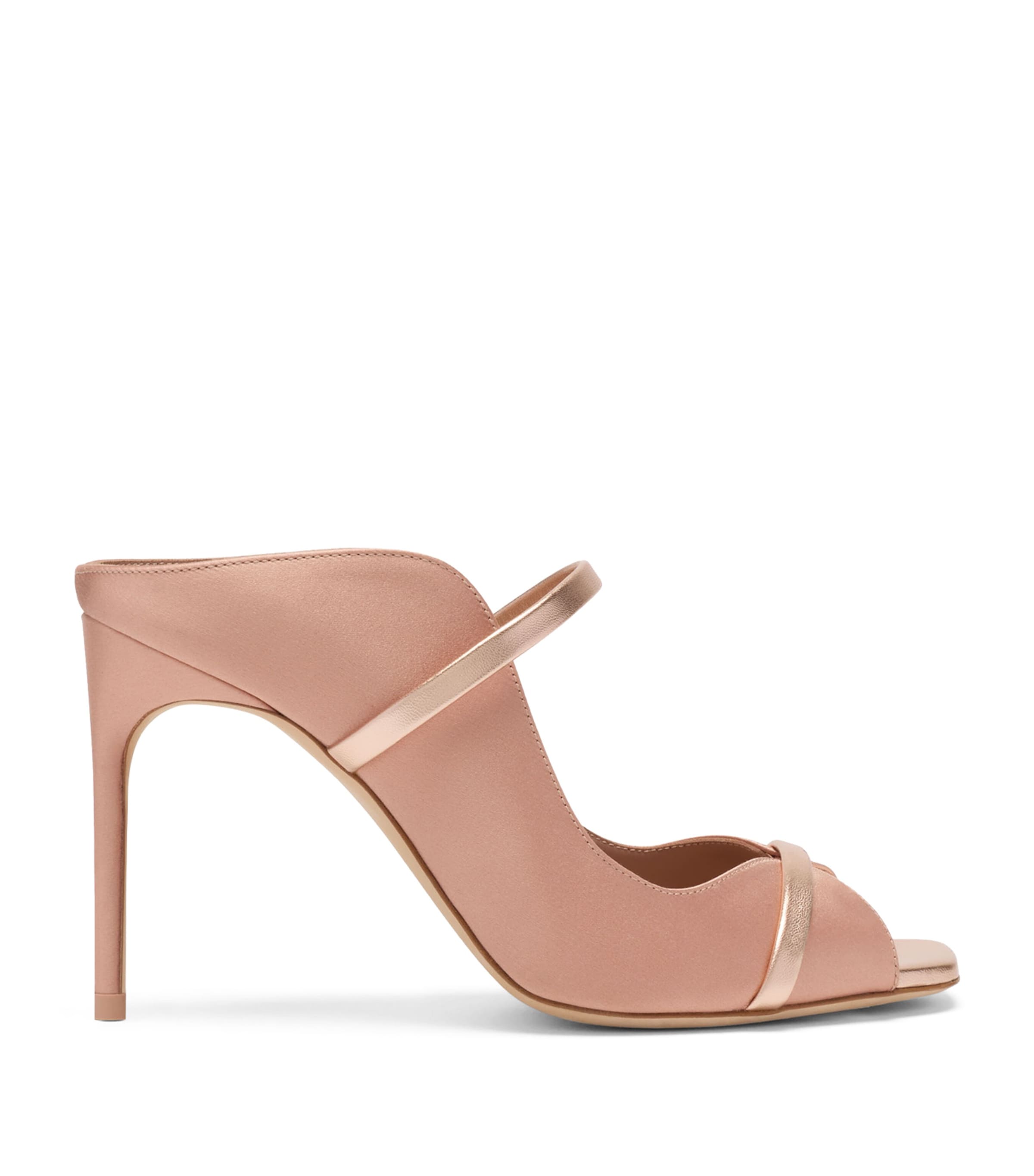 Malone Souliers Satin Noah Heeled Sandals 90 Blush Image 1
