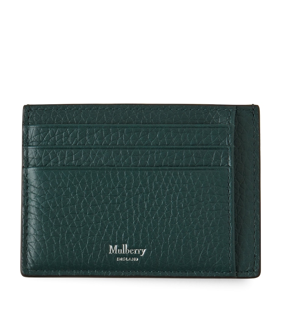 Grained Leather Card Holder MULBERRY GREEN Image 1