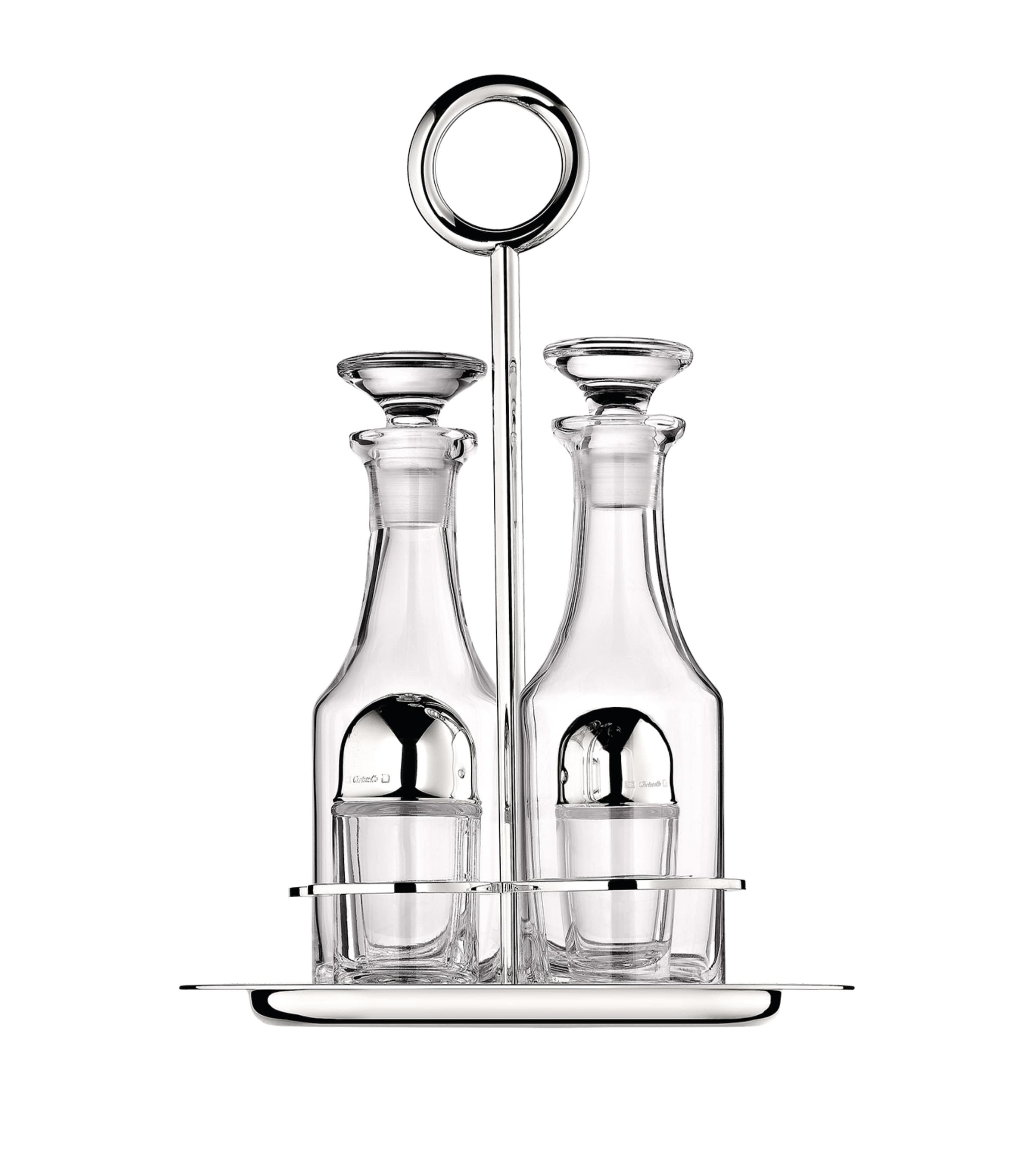 Crystal Vertigo 4-Piece Cruet Set SILVER Image 1