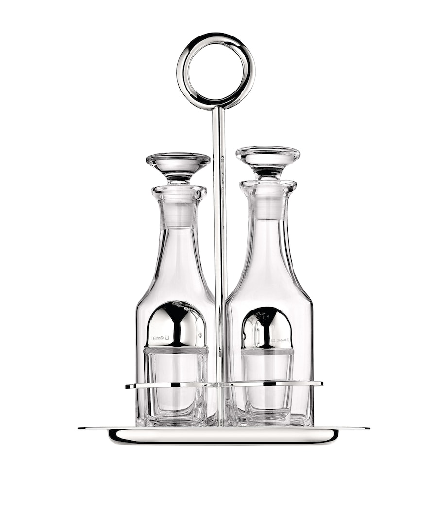 Crystal Vertigo 4-Piece Cruet Set SILVER Image 1