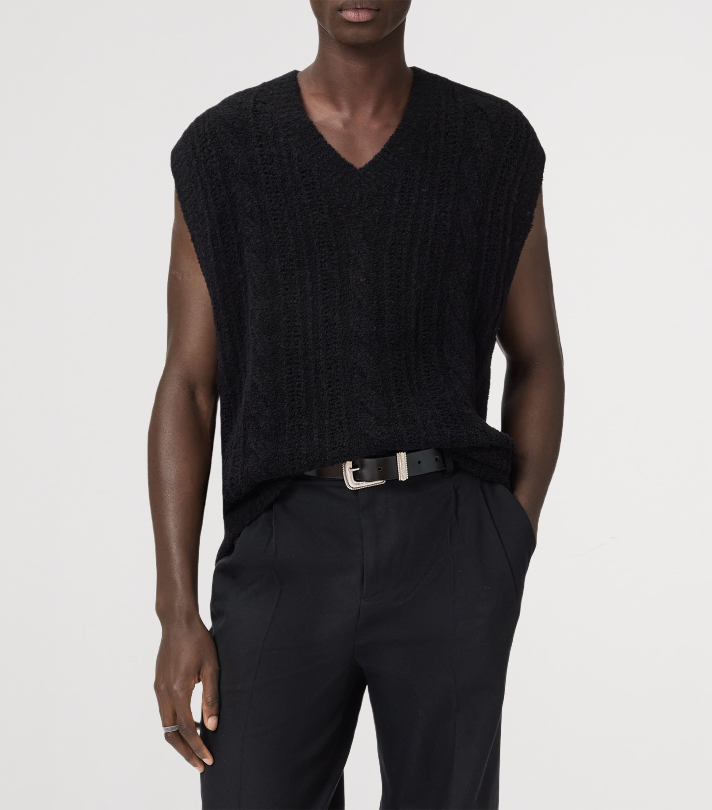 サブレーションズ FURROW KNIT VEST .11【BLACK】 FURROW KNIT VEST .11【BLACK】 – SUBLATIONS