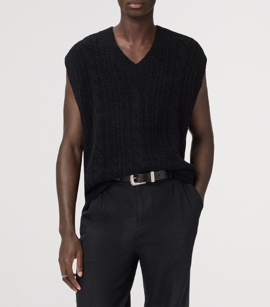 Wool-Blend Josif Sweater Vest BLACK Image 4