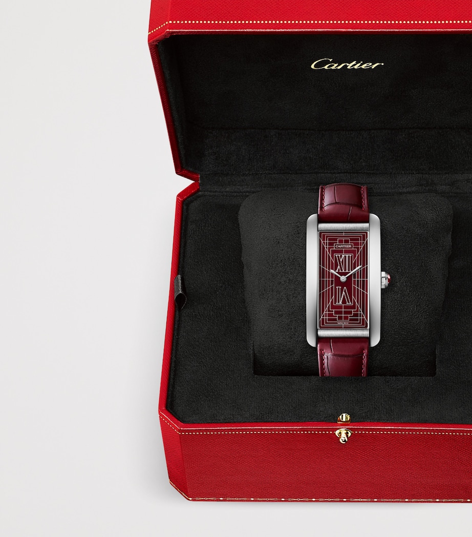 Cartier Large White Gold Tank Américaine Watch 24.4mm Platinum Image 7