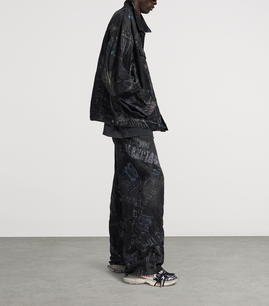 Printed Denim Jacket 1037 Image 4