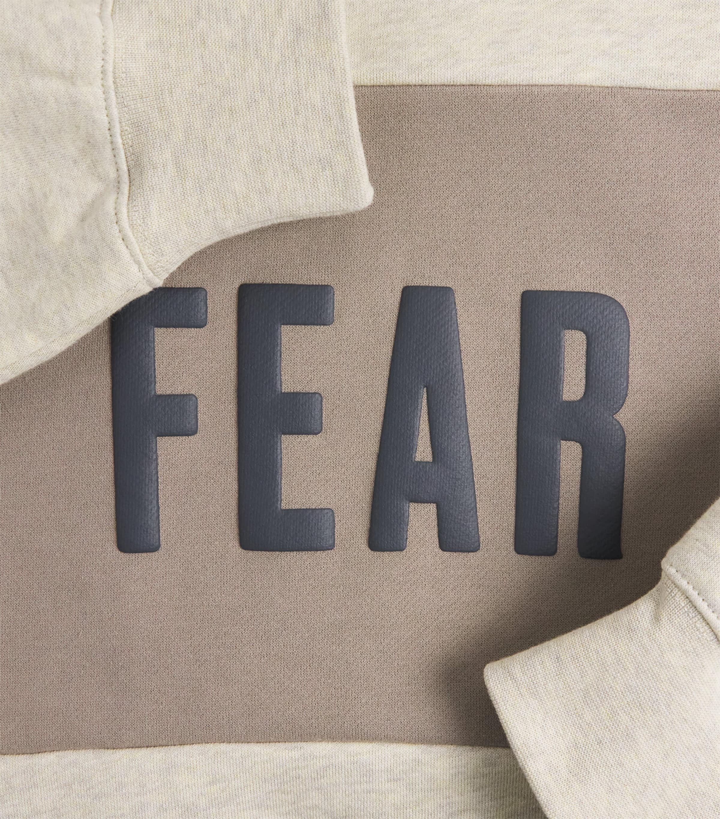 FEAR OF GOD ESSENTIALS Mens Cropped Relaxed Hoodie Vnla Hther/seal Image 6