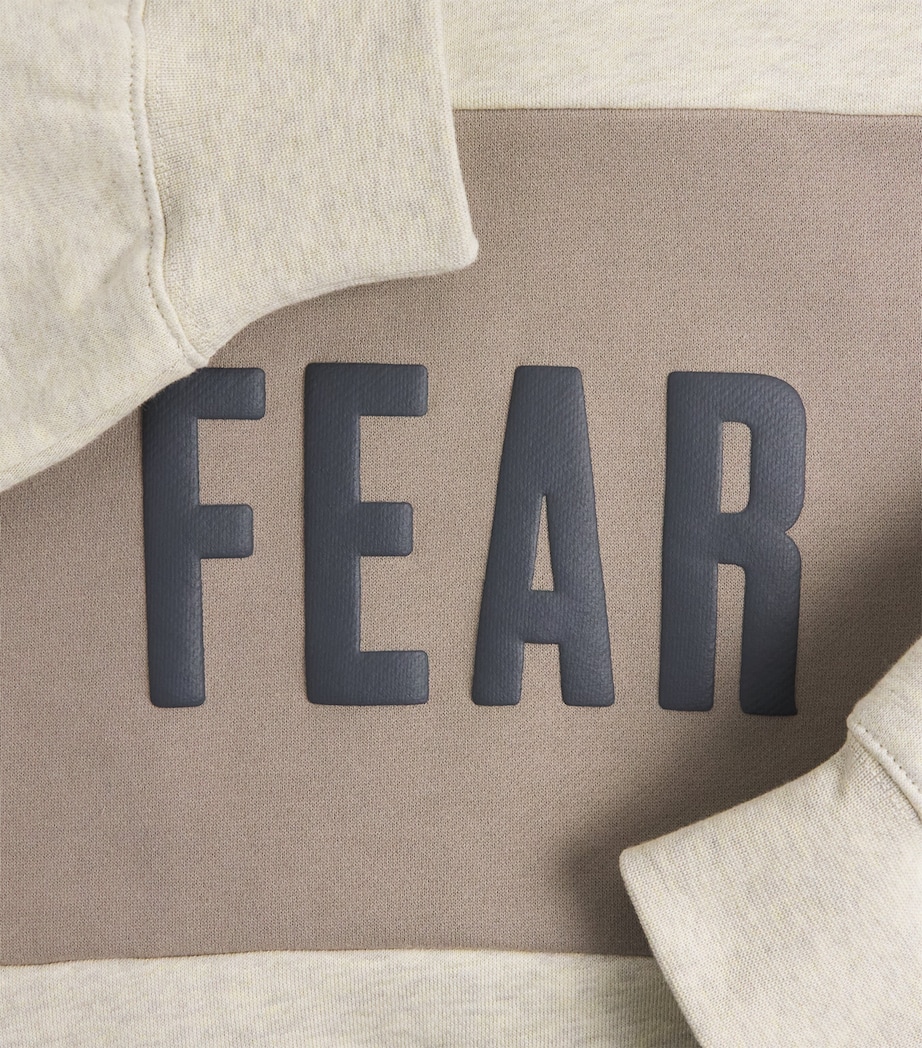 FEAR OF GOD ESSENTIALS Mens Cropped Relaxed Hoodie Vnla Hther/seal Image 6