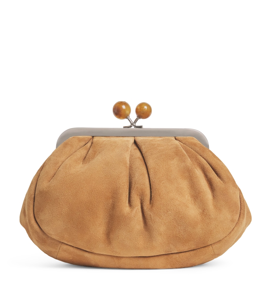 Small Suede Pasticcino Clutch Bag BROWN Image 1