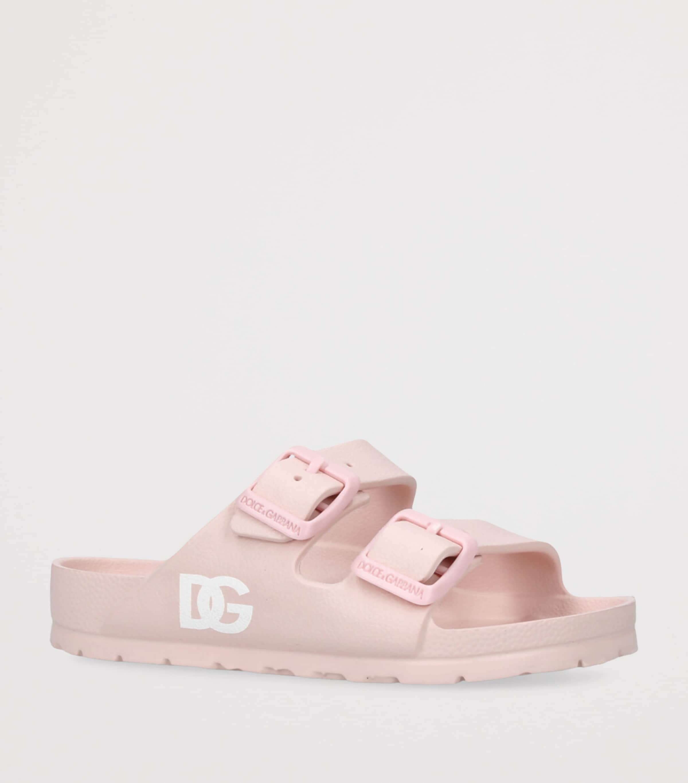 Dolce&Gabbana Kids Logo Buckle Sandals Pink Image 3