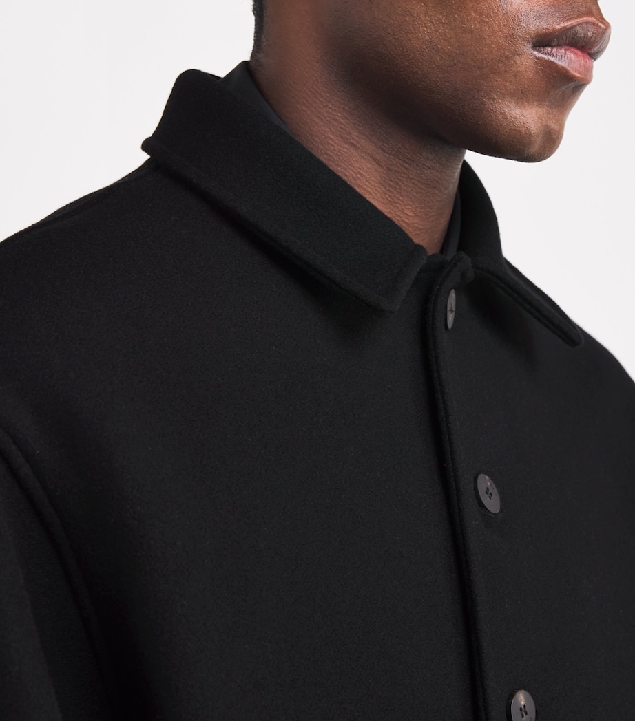 Virgin Wool Bomber Jacket BLACK Image 6