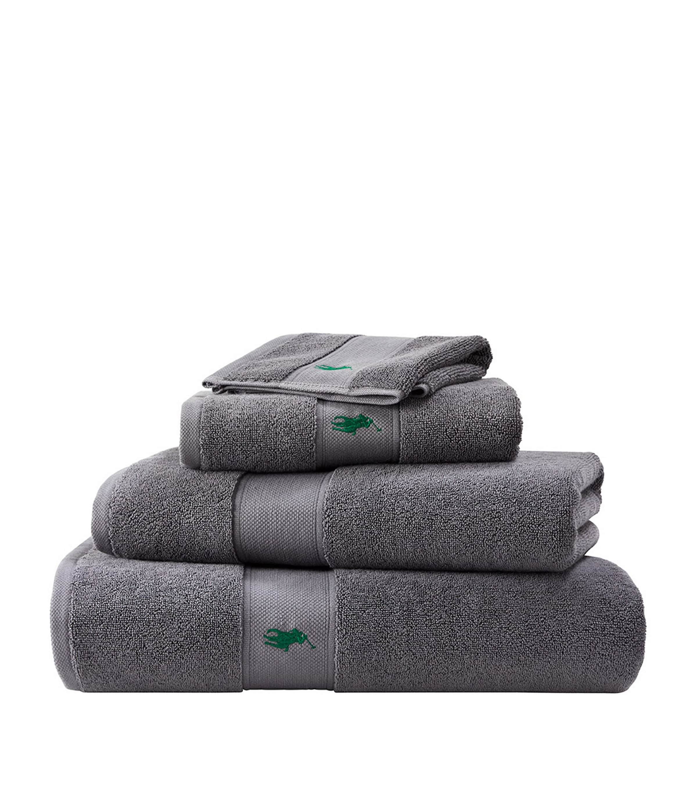 Polo Ralph Lauren Polo Player Guest Towel In Grey