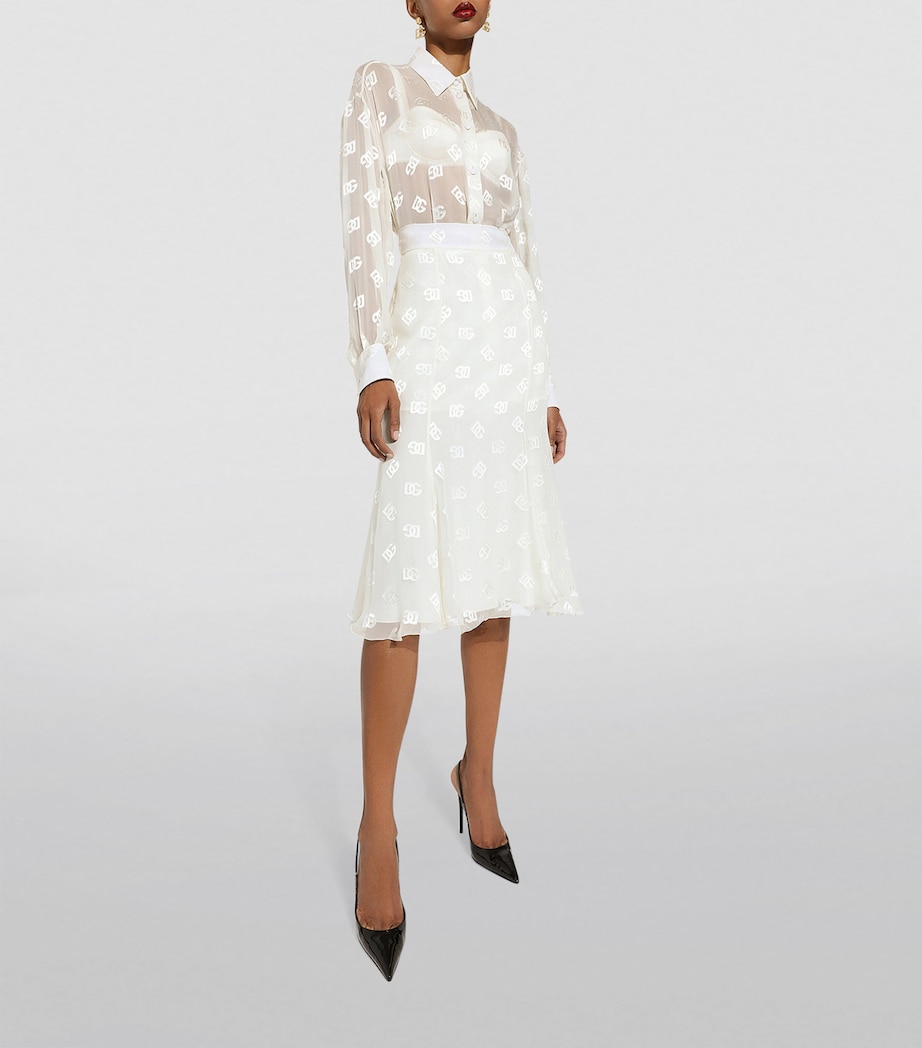 Sheer Logo Shirt W3789-VERY LIGHT CRE Image 4