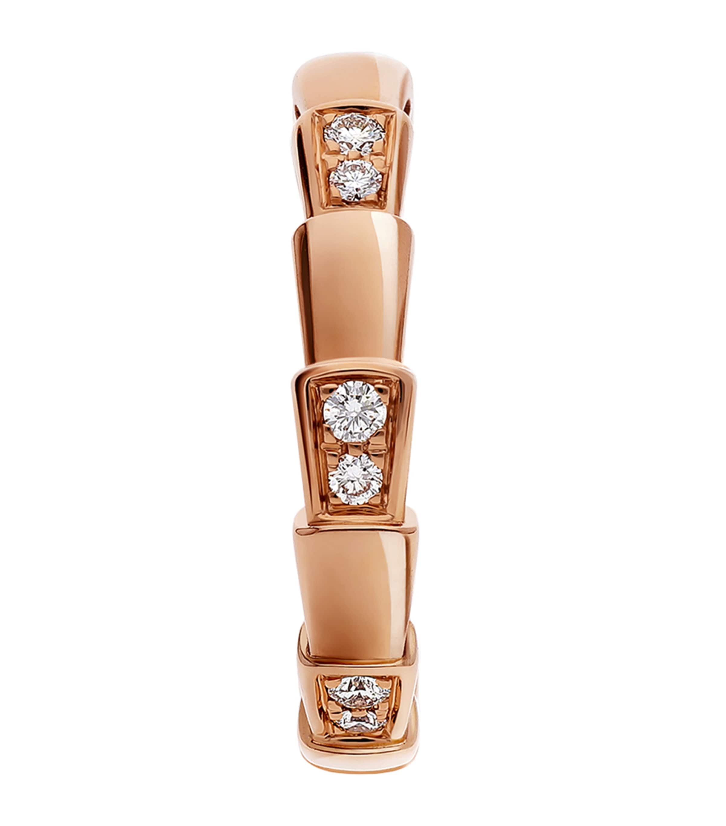 Rose Gold and Diamond Serpenti Viper Ring PINK GOLD Image 2