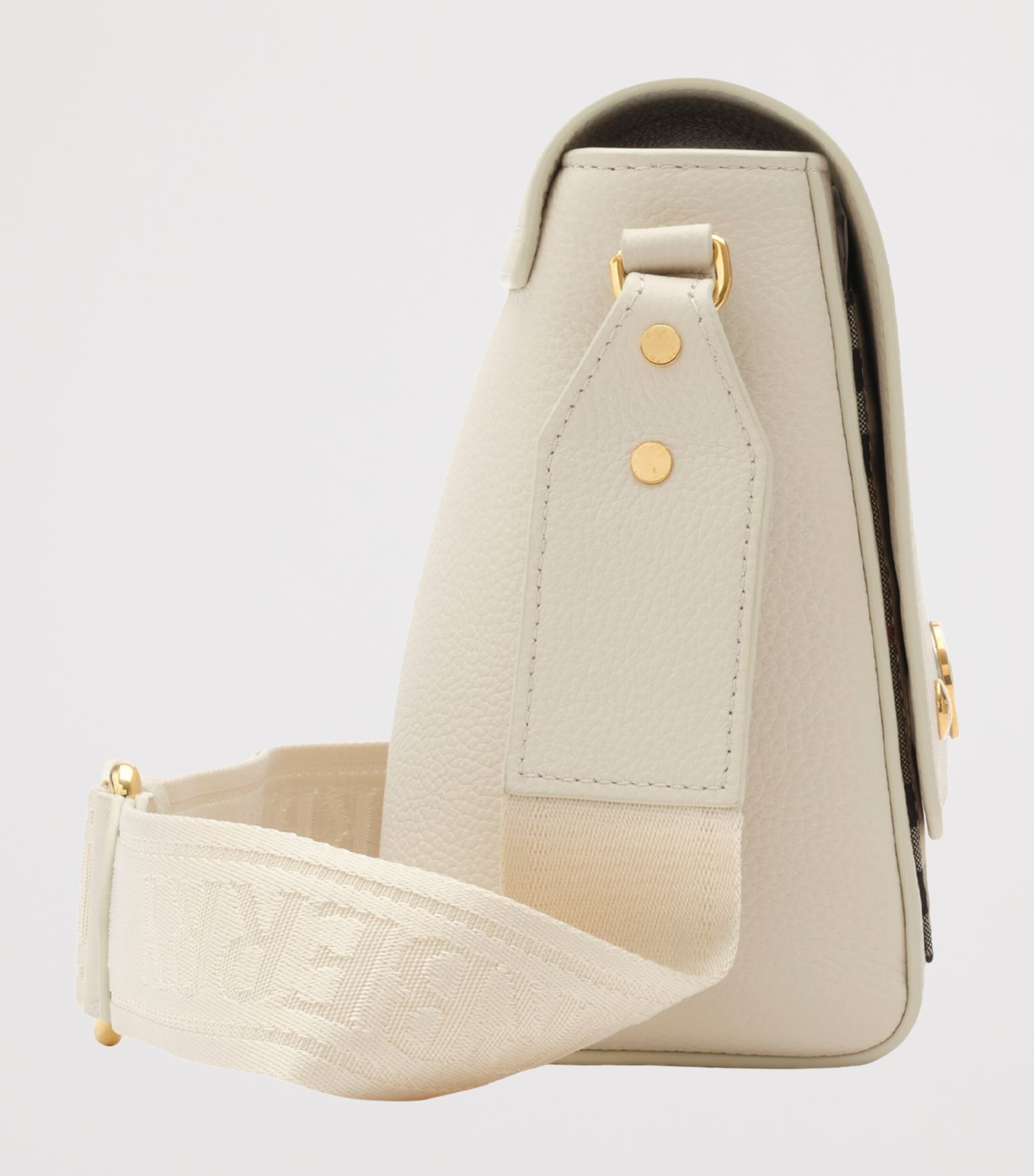 Burberry Leather Note Cross-Body Bag Vntg Chk/soap Image 3