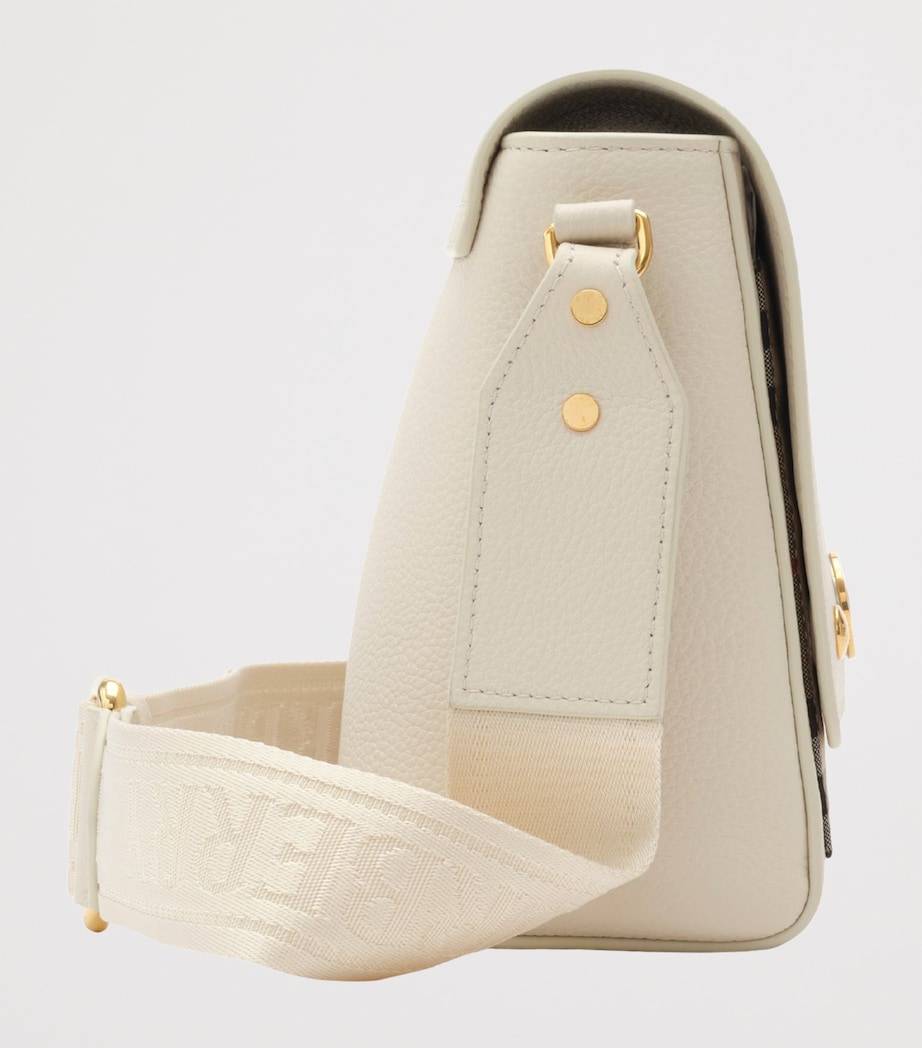 Burberry Leather Note Cross-Body Bag Vntg Chk/soap Image 3