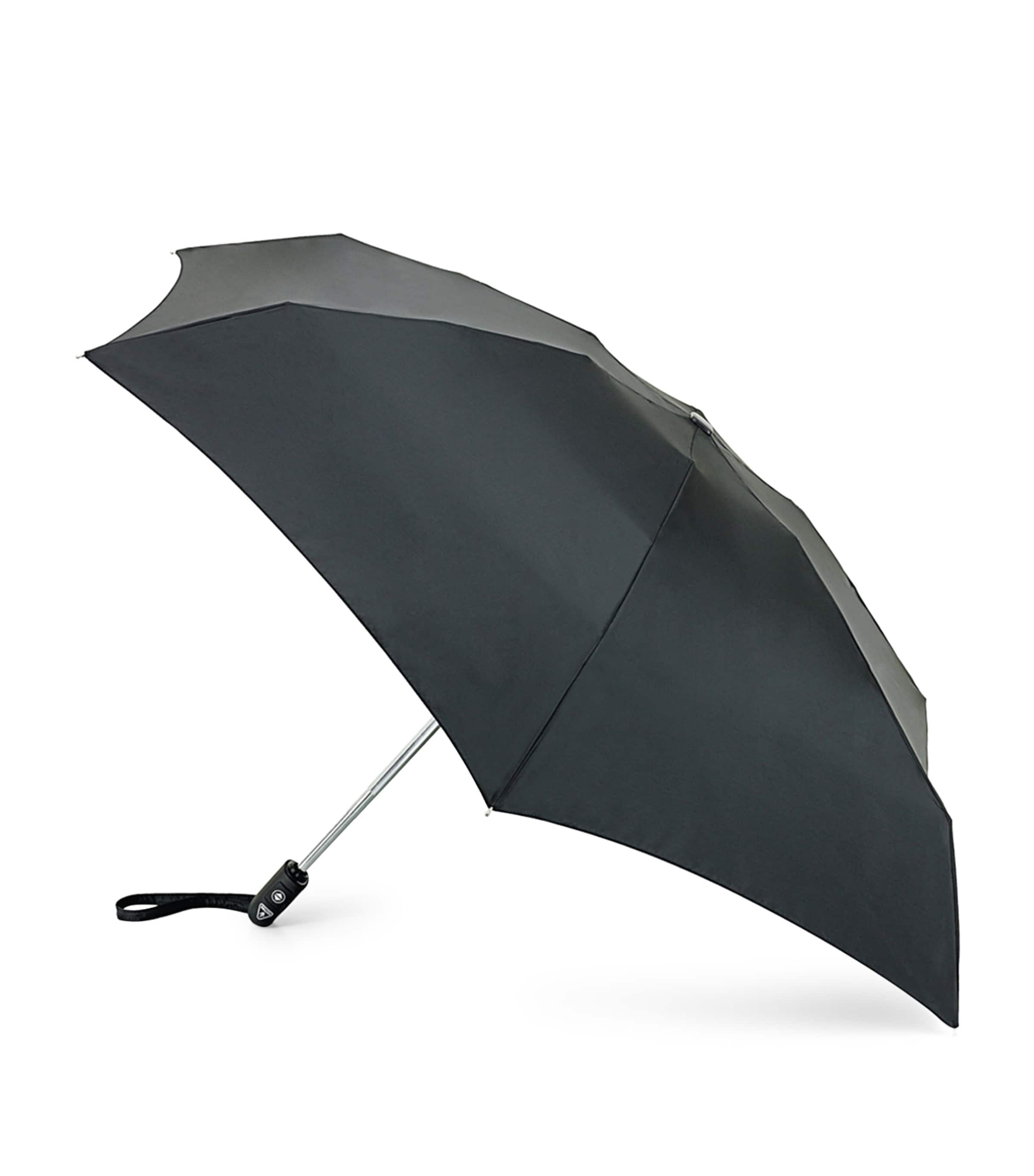 Fulton Button-activated Umbrella In Black
